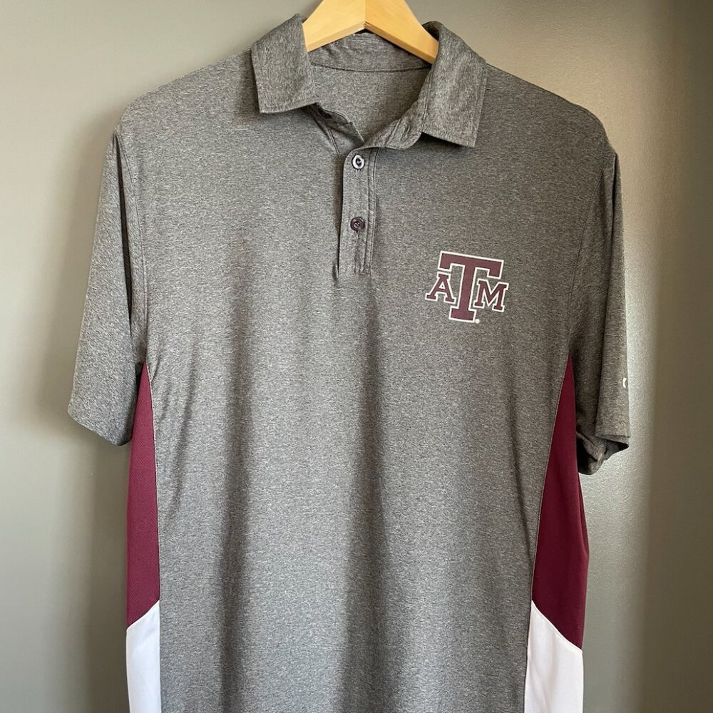 Texas A&M Aggies Men's Polo Gray